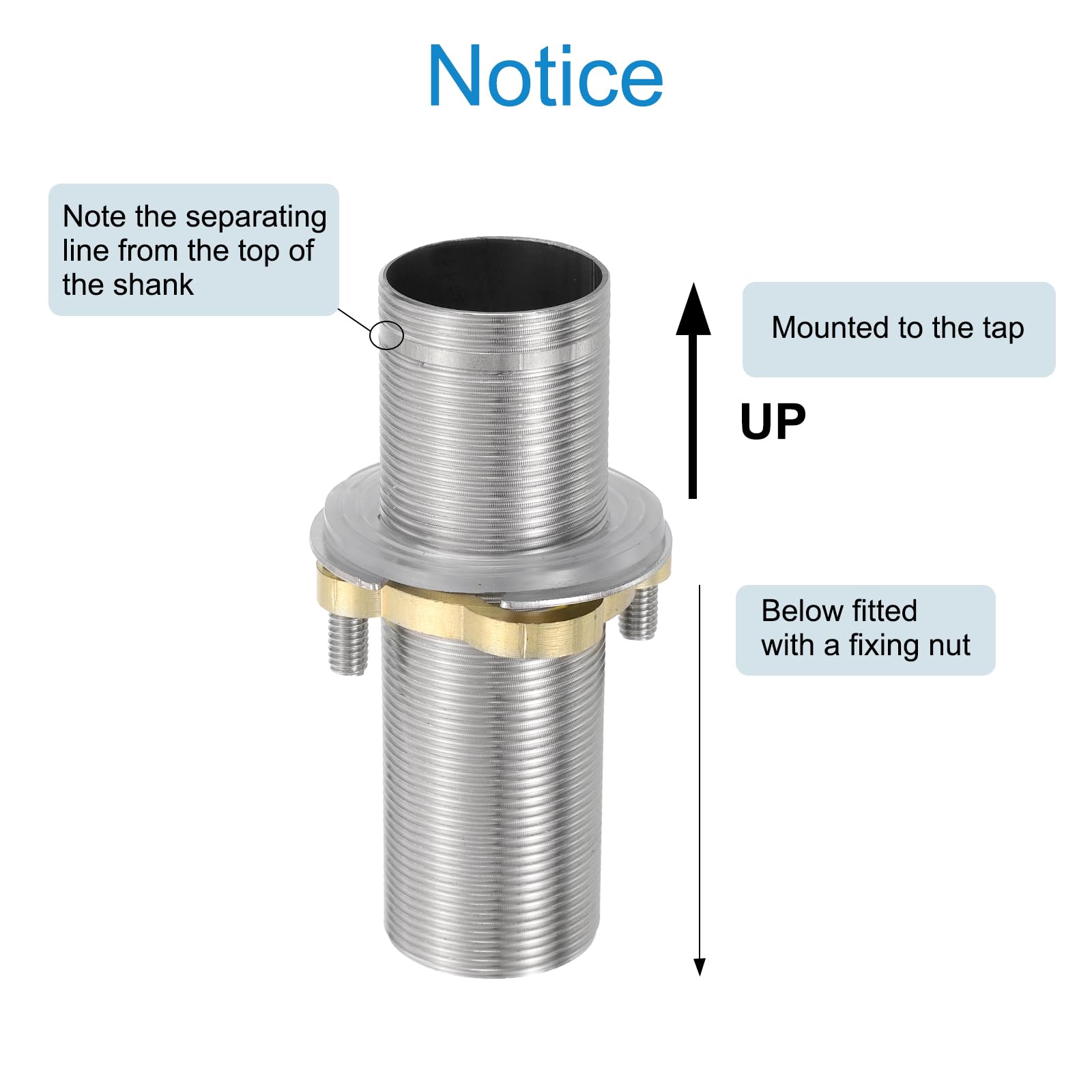 uxcell Faucet Mount Extension Shank 4